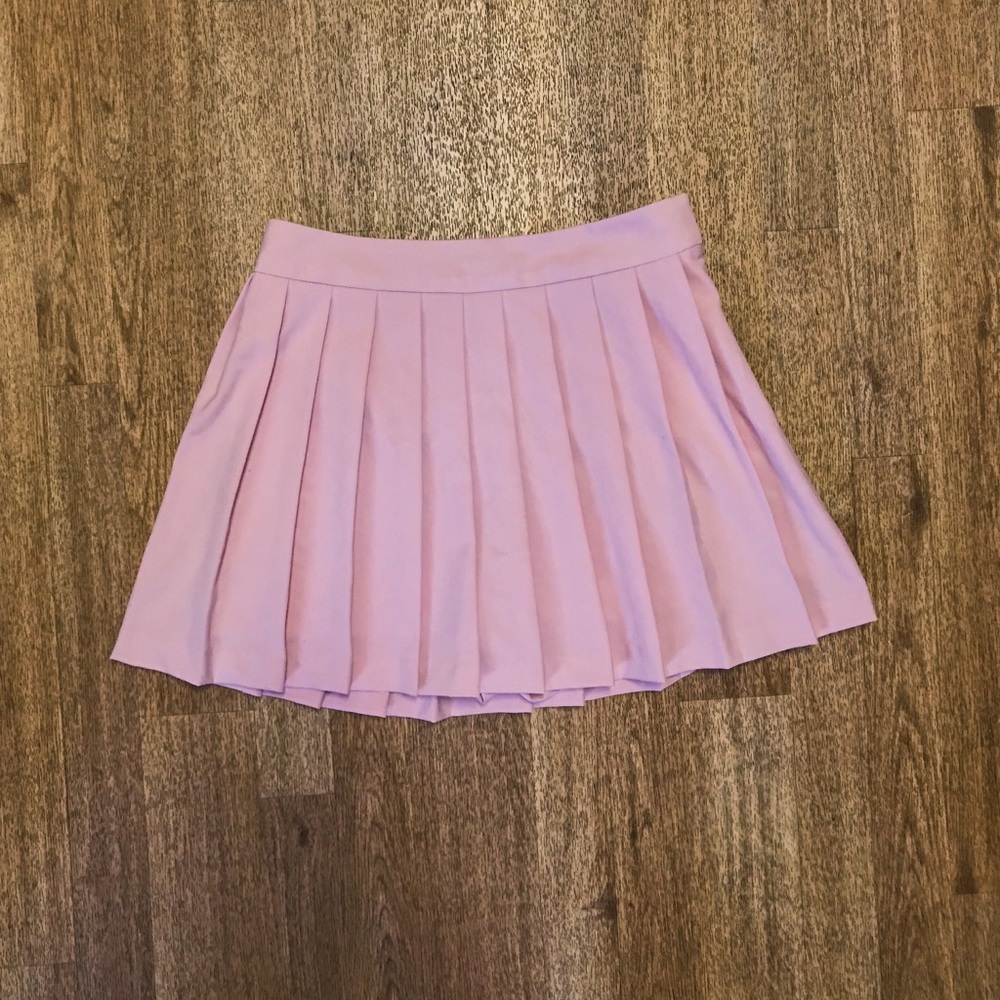 Pink tennis skirt with shorts (aka tennis skort)